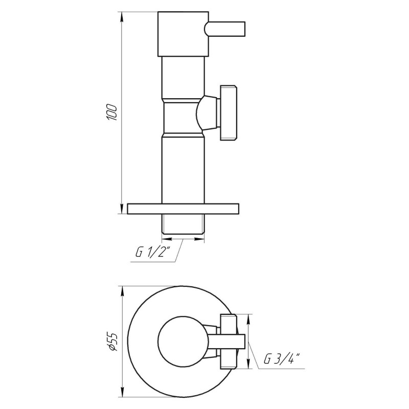 Приладовий кран SOLOMON 1/2"x3/4" LAZER (7076)