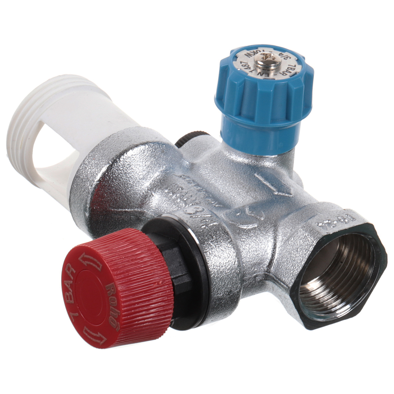 Група безпеки водонагрівача Roho R2110-050 -1/2"х 3/4" ВН (7 бар) вертикальна 