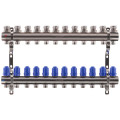 Колектор на 12 контурів Koer KR.1100-12 1" з  термостатичними клапанами  