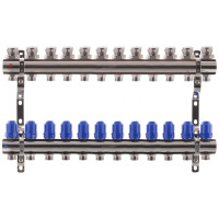 Колектор на 12 контурів Koer KR.1100-12 1" з  термостатичними клапанами  