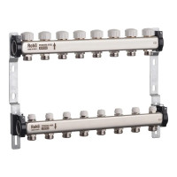 Колектор на 8 контурів Roho R805-08 - 1" з  термостатичними та запірними клапанами  