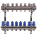 Коллектор на 8 контуров Koer KR.1100-08 1" с термостатическими клапанами