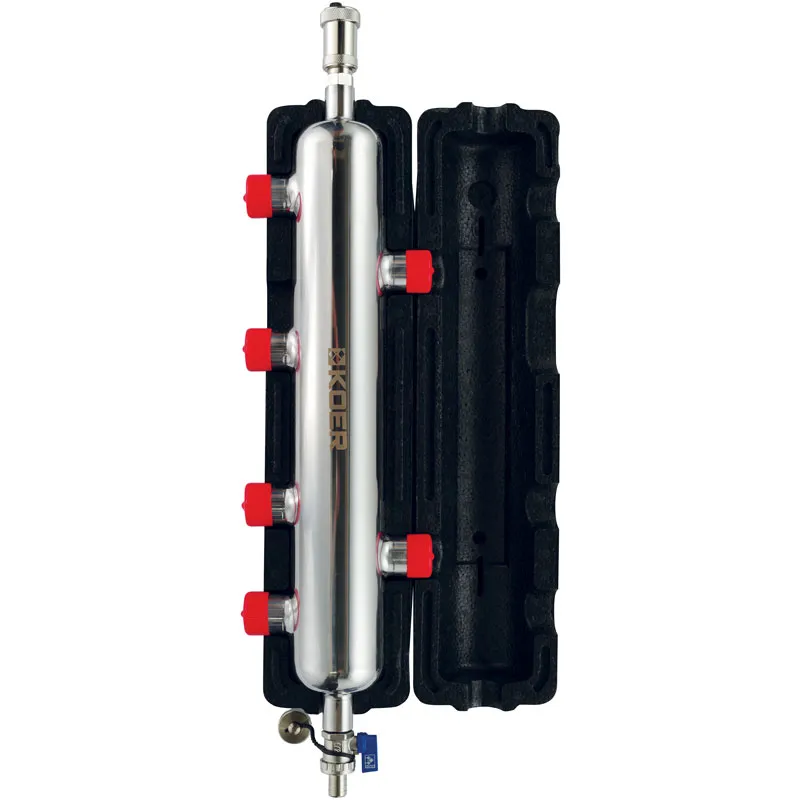 Гідрострілка Koer KR.S1032 4/2'' 1"НР SUS304 (з повітровідвідником та дренажним краном)  