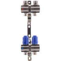 Колектор на 2 контури Koer KR.1100-02 1" з  термостатичними клапанами    