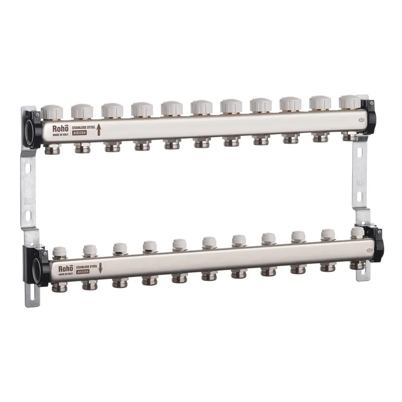Колектор на 11 контурів Roho R805-11 - 1" з термостатичними та запірними клапанами 