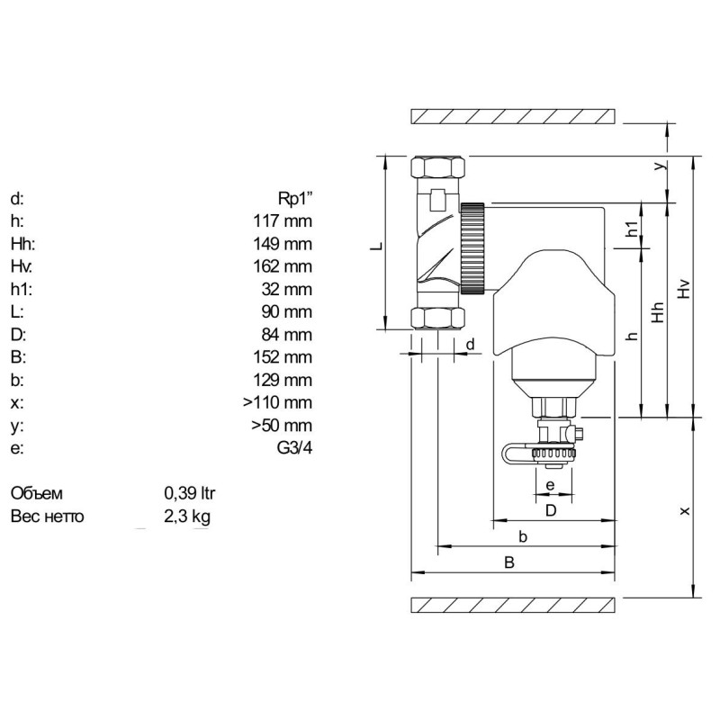 Сепаратор шламу SpiroTrap Dirt MB3 3/4" (UЕ075WJ)
