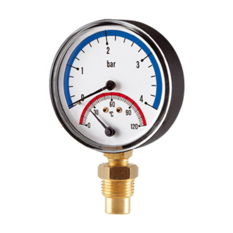 Термоманометр Cewal TRR 80 VI радіальний 80 мм - 4 бар (1/2")