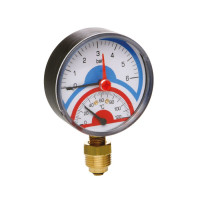 Термоманометр Icma (258) радіальний 10 бар, 120 ° C