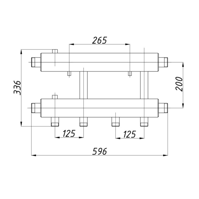 Распределительный коллектор К22Н125(200) с изоляцией