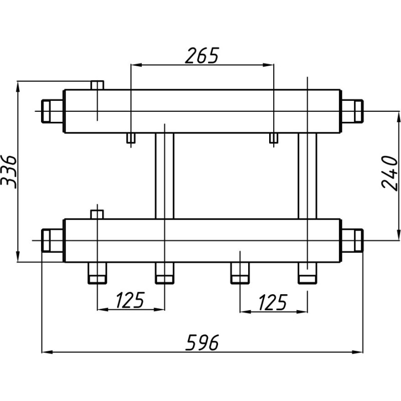 Розподільчий колектор К22Н125(240) з ізоляцією