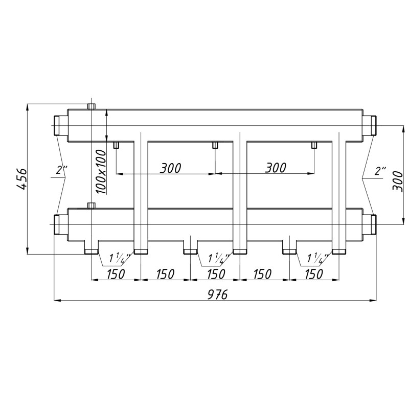 Розподільчий колектор К32Н150(300) з ізоляцією