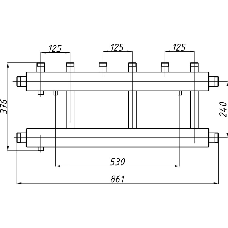 Розподільчий колектор К32В125(240) з ізоляцією