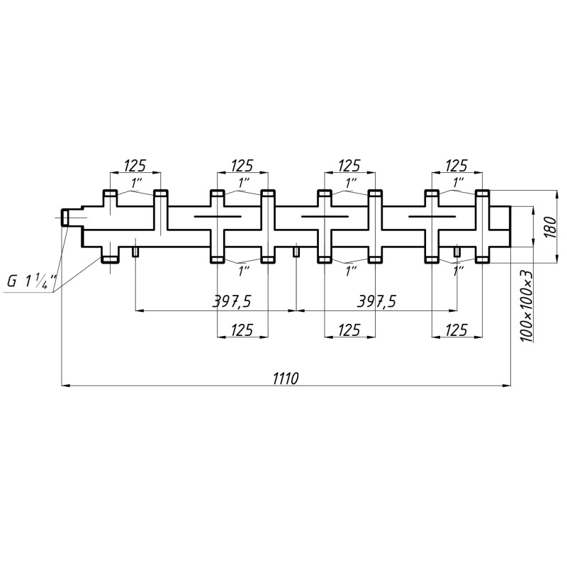 Розподільчий колектор К41В125 з ізоляцією