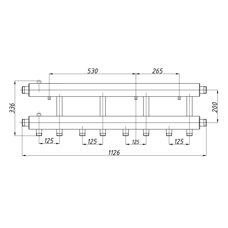 Распределительный коллектор К42Н125(200) с изоляцией