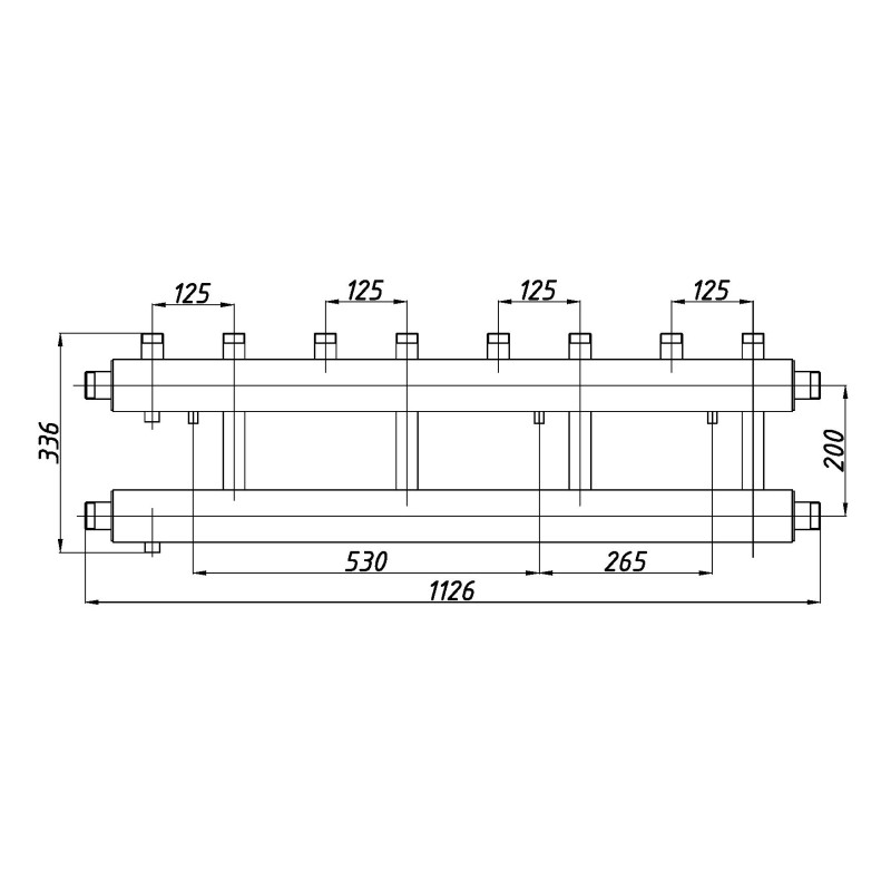 Розподільчий колектор К42В125(200) з ізоляцією