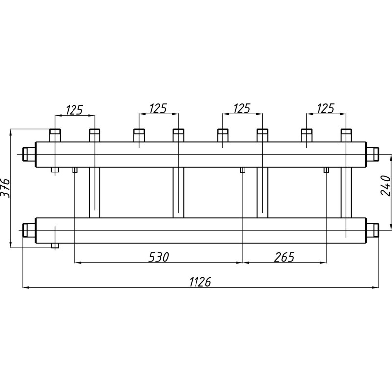 Розподільчий колектор К42В125(240) з ізоляцією