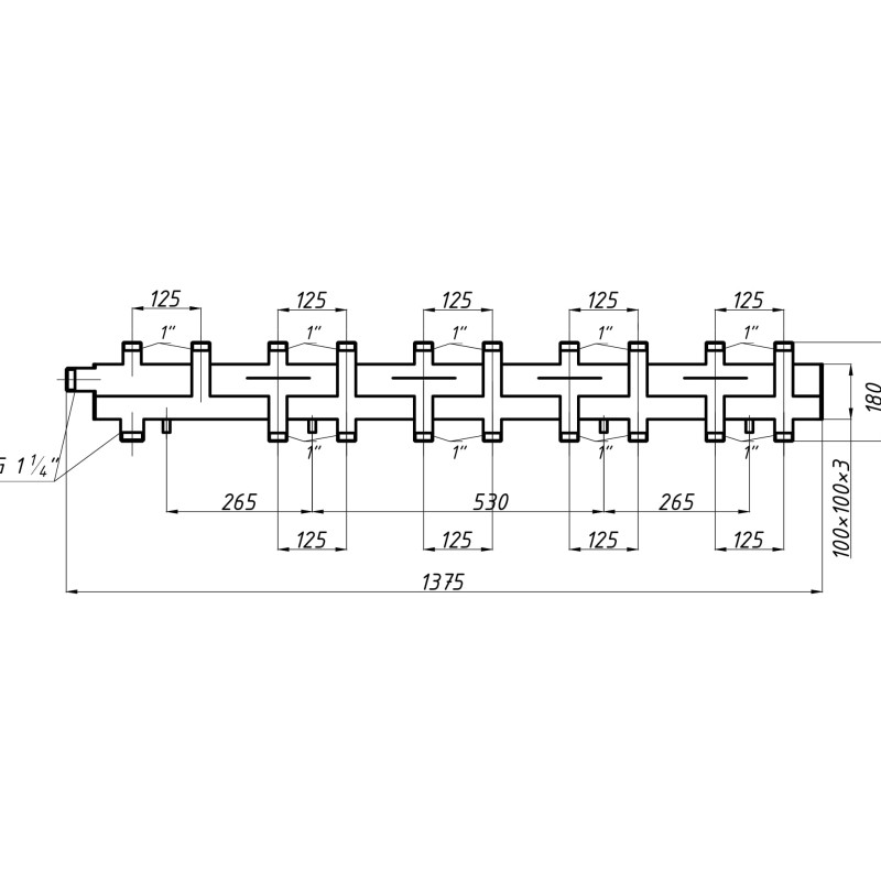 Розподільчий колектор К51В125 з ізоляцією