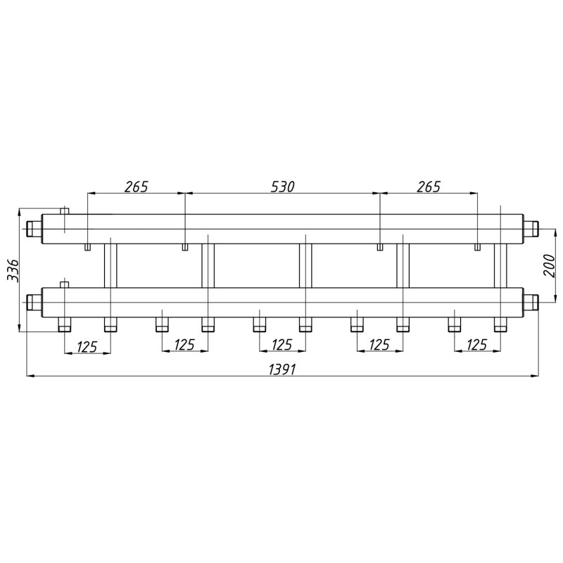 Розподільчий колектор К52Н125(200) з ізоляцією
