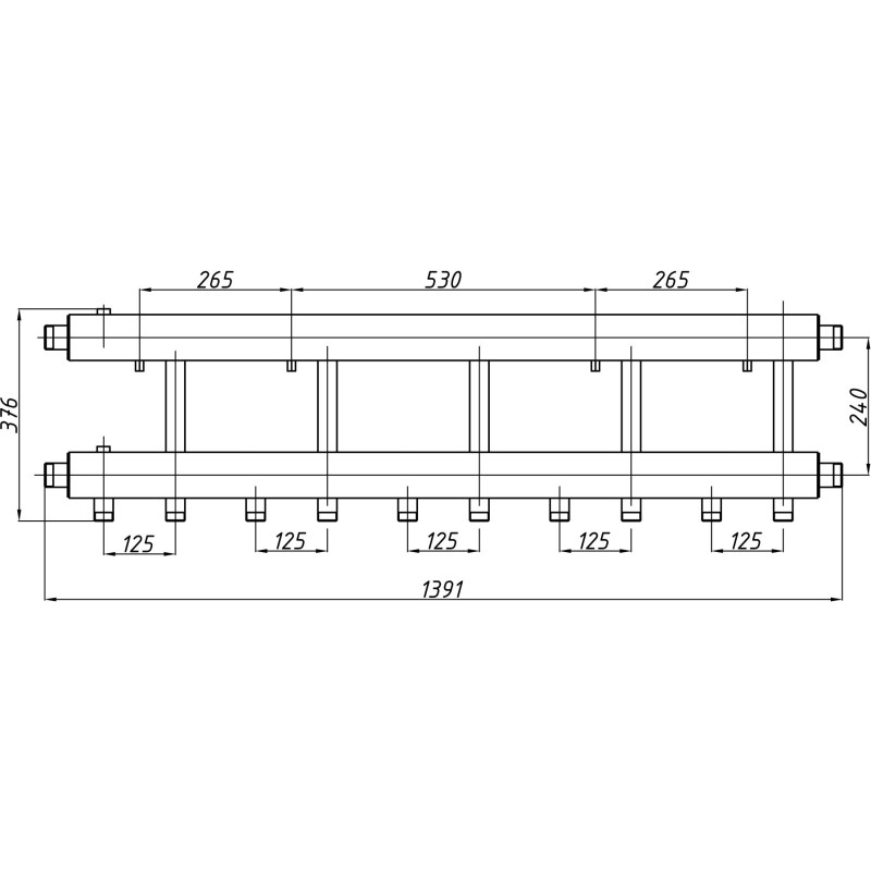 Розподільчий колектор К52Н125(240) з ізоляцією