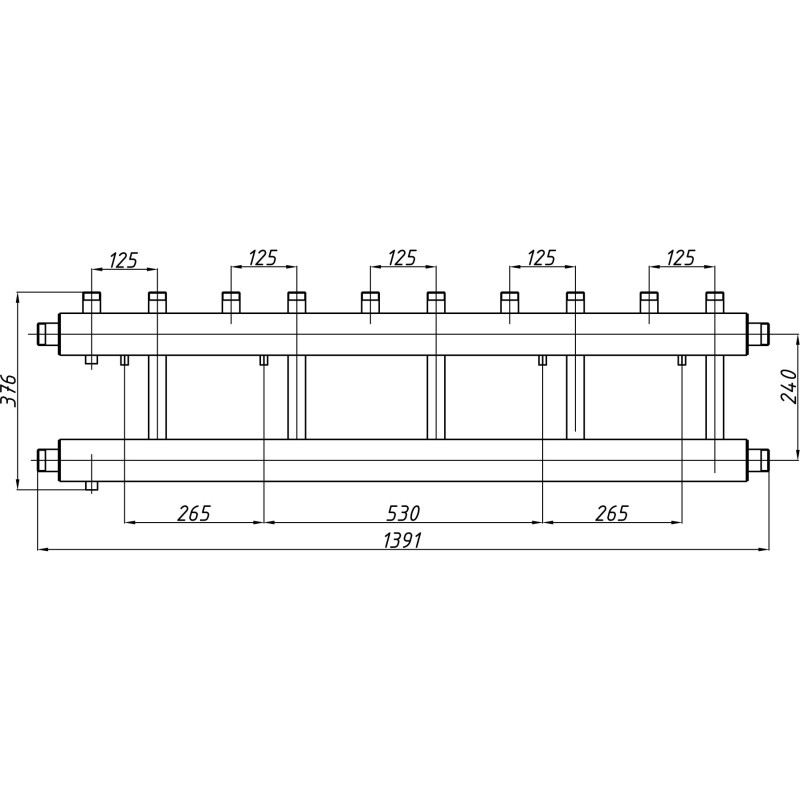 Розподільчий колектор К52В125(240) з ізоляцією