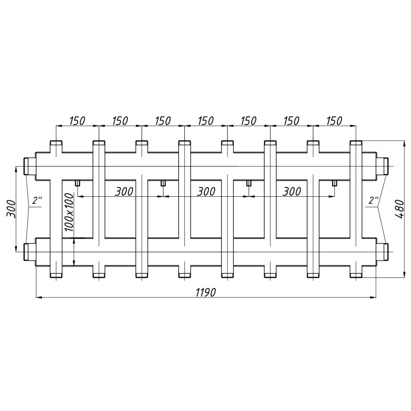 Розподільчий колектор К82ВН150(300) з ізоляцією