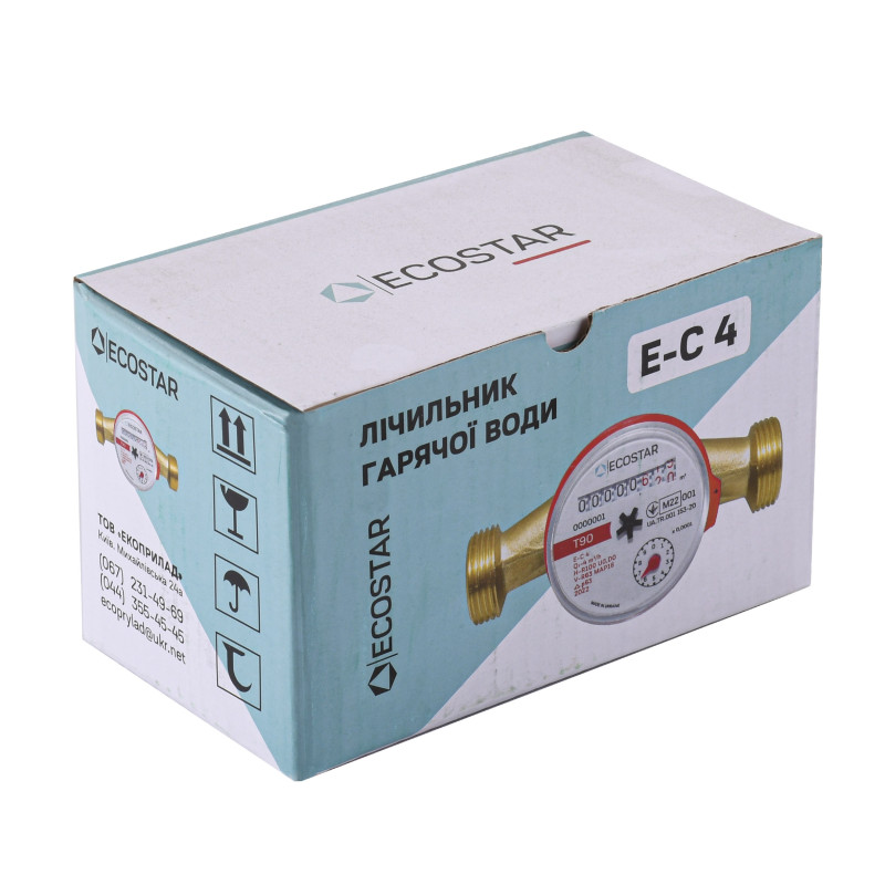 Счетчик горячей воды ECOSTAR DN20 3/4″ L110 E-C 4,0 (без штуцера)