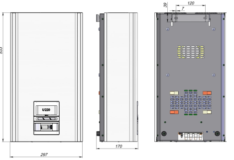 Размеры Стабилизатор напряжения однофазный 11 кВт Элекс КИЛОГЕРЦ В 1-50 бытовой