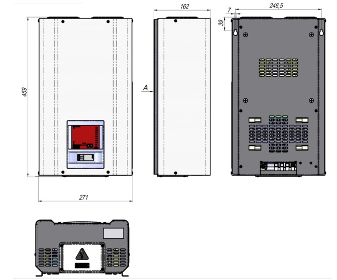 Размеры Стабилизатор напряжения однофазный 14 кВт Элекс АМПЕР У 9-1/63 v2.1 бытовой