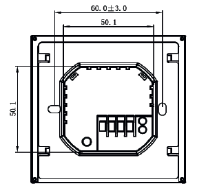 Термостат ZigBee Tervix для водяної/електричної теплої підлоги. Розміри 3