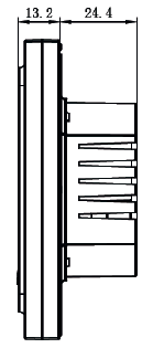 Термостат ZigBee Tervix для водяної/електричної теплої підлоги. Розміри 2