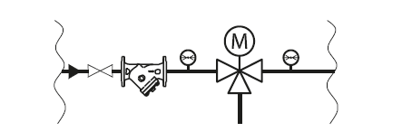 Схематичне зображення змішувального клапана RMV DN25