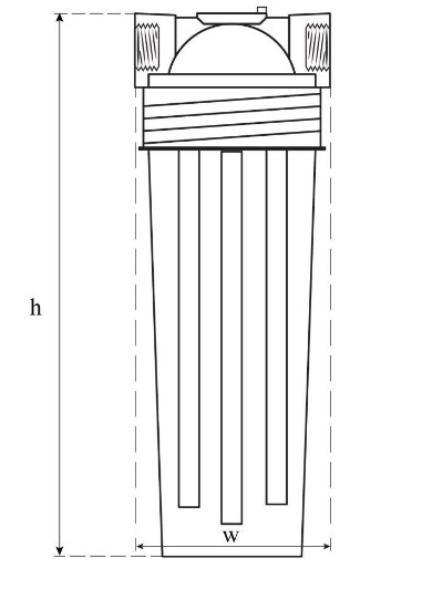 Розміри Фільтр для води SVOD ВВ20 (механічне очищення)  