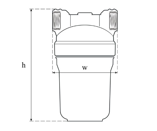 Розміри Фільтр з картриджем SVOD-AS st250 3/4" для теплотехніки 