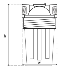 Розміри Магістральний фільтр SVOD ВВ10 для холодної води     