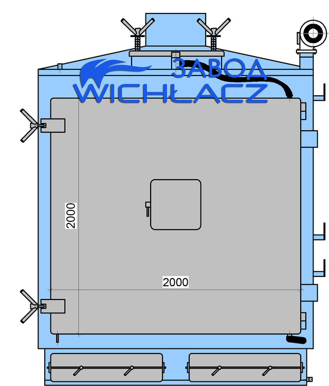 Габаритные размеры Котел на соломе длительного горения Wichlacz GKS мощность 2000 кВт
