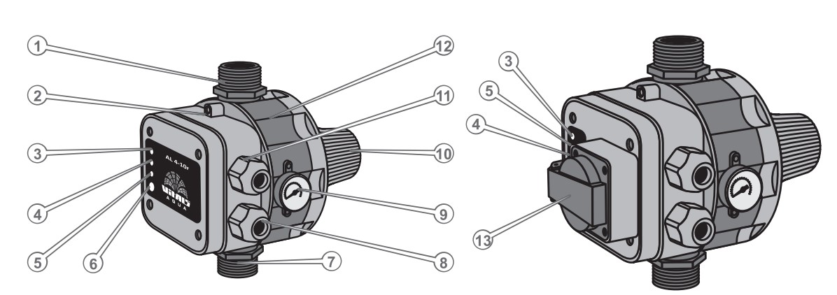 Будова Контролер тиску Vitals aqua AL 4-10r