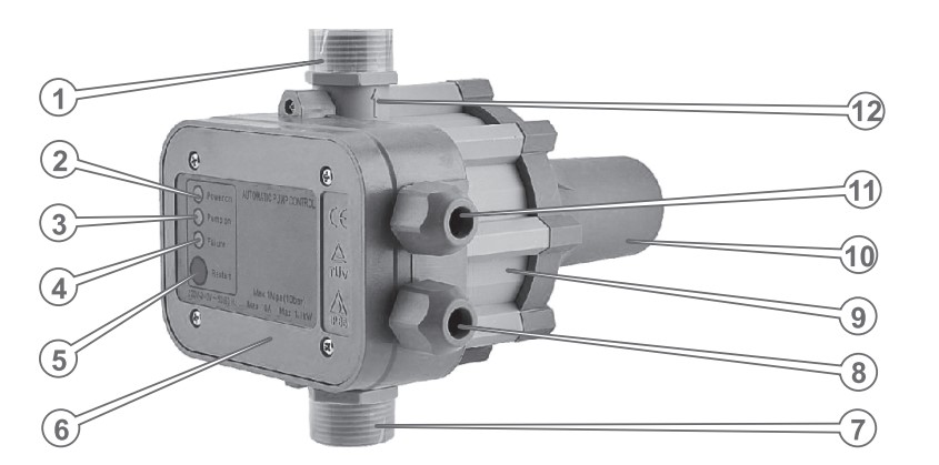 Будова Контролер тиску Vitals aqua AN 4-10 