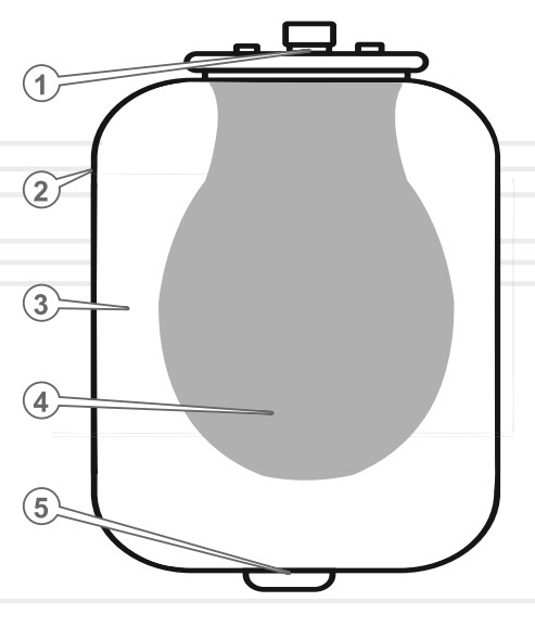 Устройство Расширительный бак Vitals aqua HVT 5 (5 литров)
