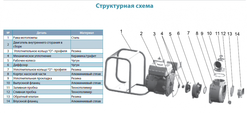 Структурна схема Мотопомпа Leo LGP20-A (772511)