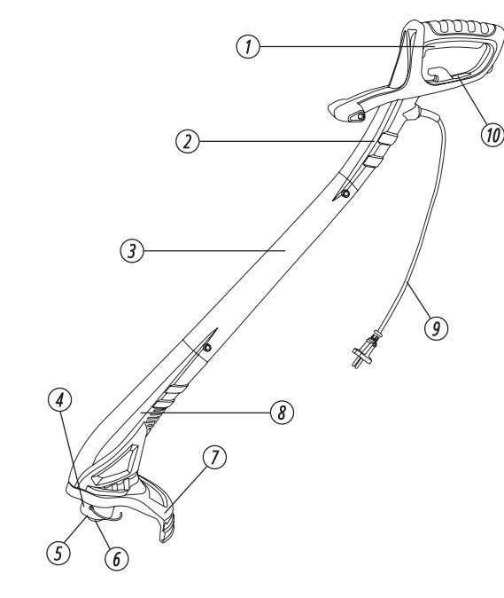 Конструкція Тример садовий електричний Konner & Sohnen KS GT-250