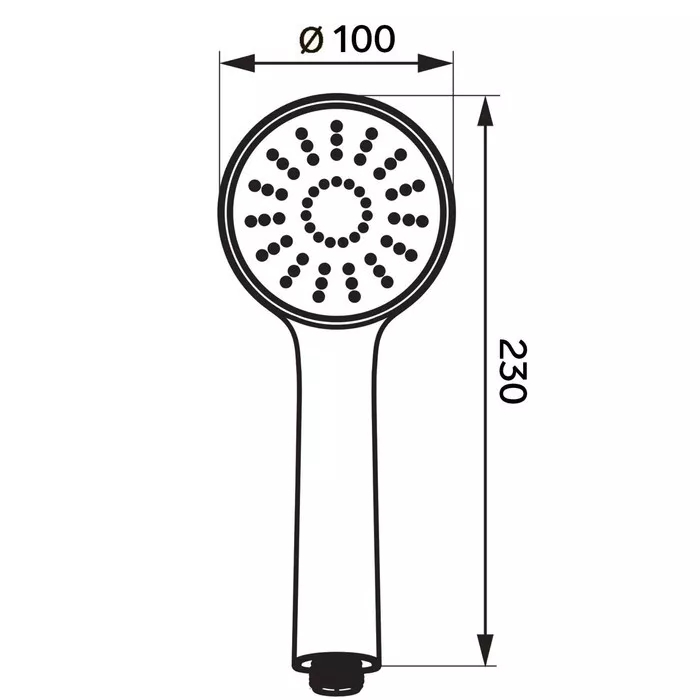 Лійка для душу WEZER WKY-12 параметри розмірів 