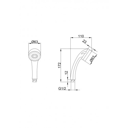 Лійка-розпилювач FRAP F011 параметри розмірів 