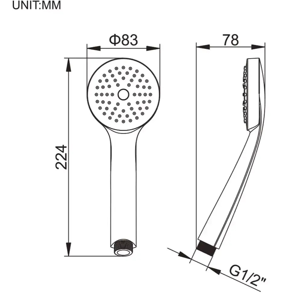 Воронка для душа WEZER SH-01 параметры размеров