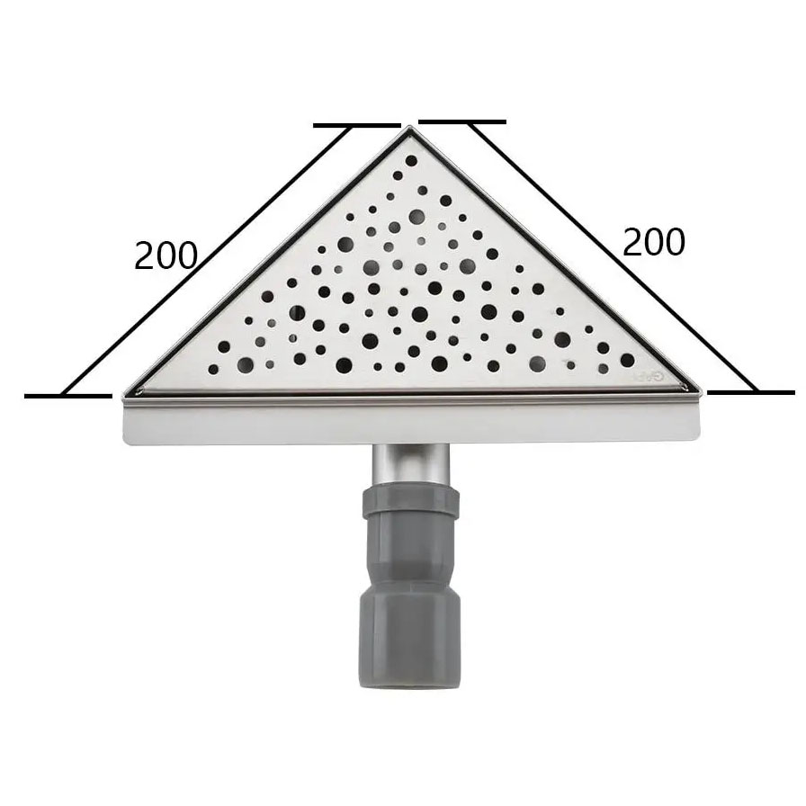 Габаритные размеры Душевый трап GAPPO G82020-1 угловой