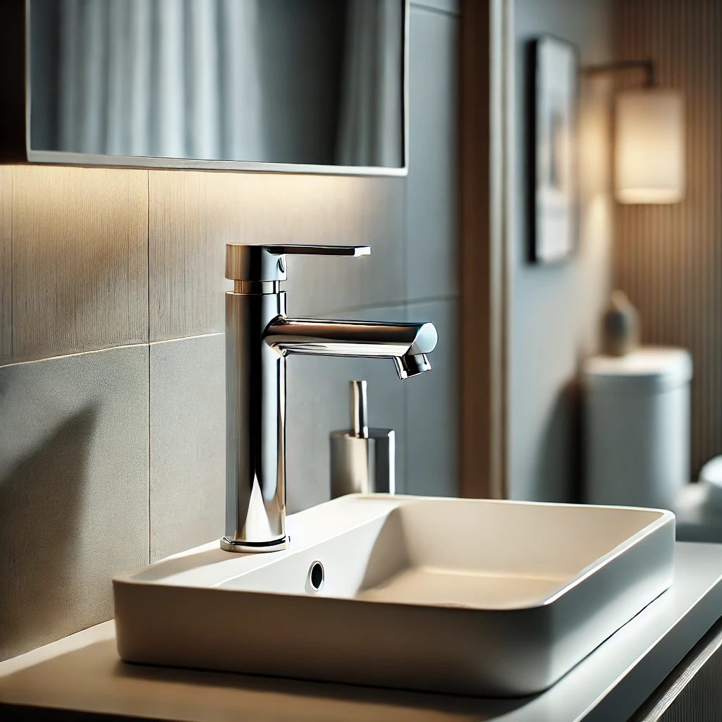 Ілюстративне зображення змішувача для умивальника Gappo G1007-81 у ванній кімнаті