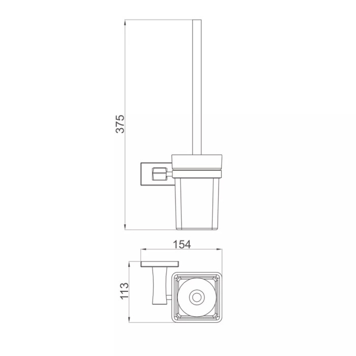 Схематичне зображення розмірів настінного йоржу для унітазу GAPPO G0710-9