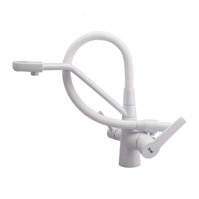 Змішувач для кухні на дві води Frap F4374-8, білий