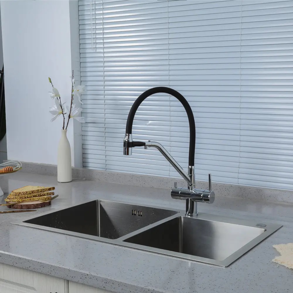 Смеситель для кухни с подключением фильтра GAPPO G4398-80, хром