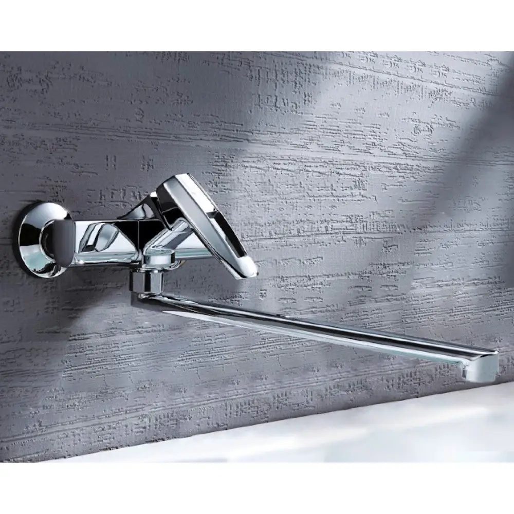 Смеситель NOF12 кухня одновес. НАСТЕНКА пл.гусь Ø35 (хром) {10/1}