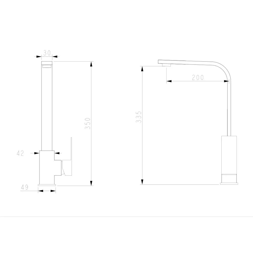 Параметри роблять змішувач для кухні WEZER PRO4-02-GUNGREY, збройова сталь вибором №1